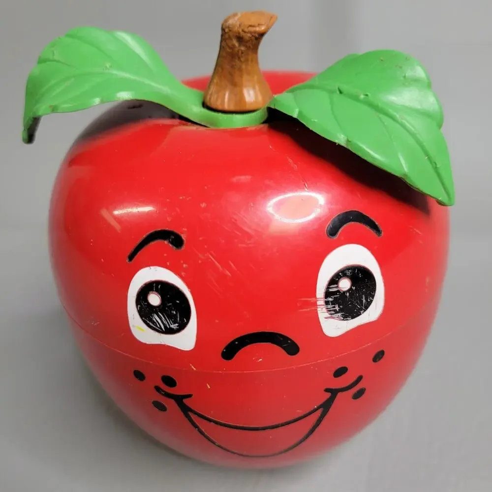 Vintage Fisher Price #435 Happy Apple Roly Poly 1972